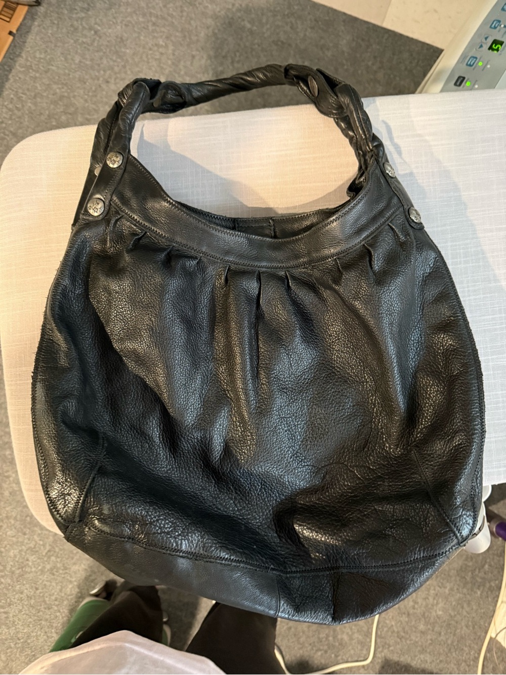 Lucky brand Black Leather Hobo Bag